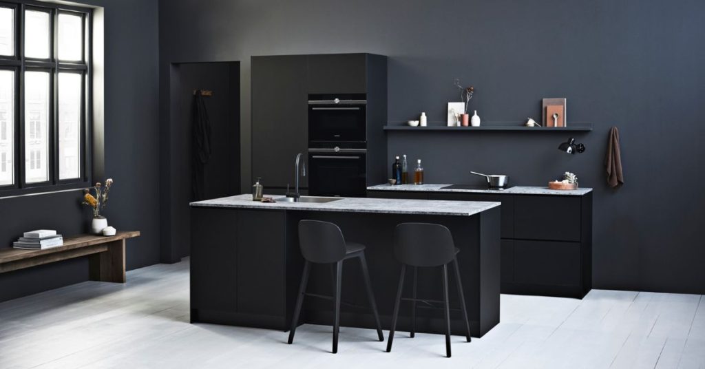 modern luxury black kitchen