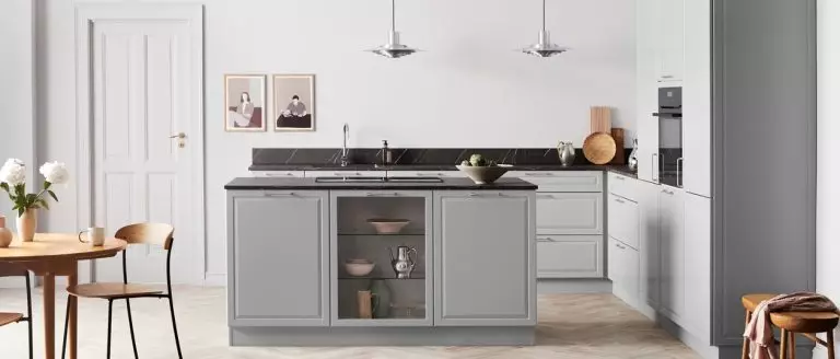 Pavia pure grey kitchen in country style H1 1