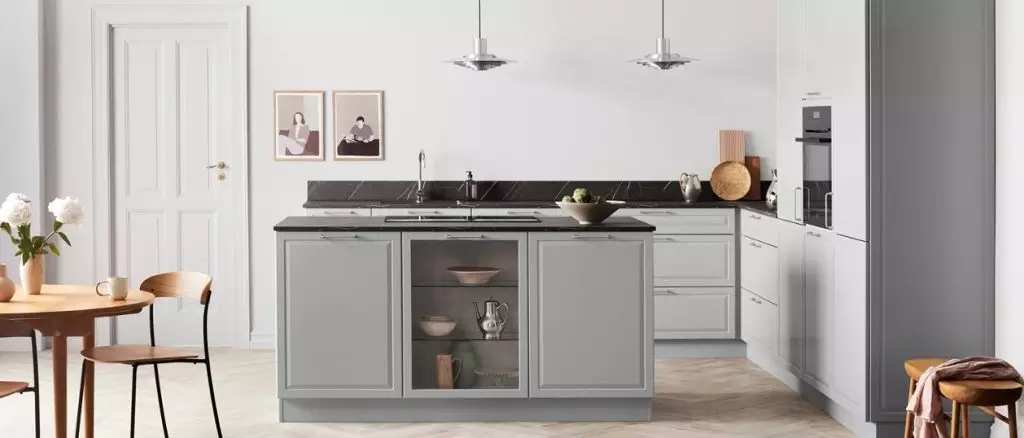 Pavia pure grey kitchen in country style H1