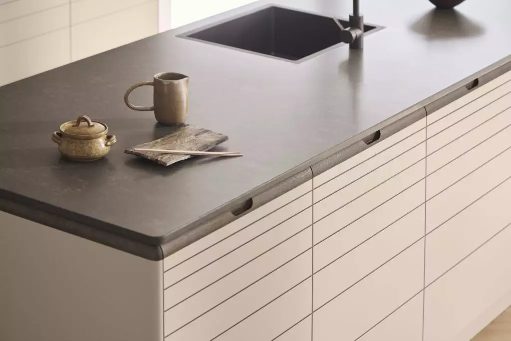A modern kitchen countertop design